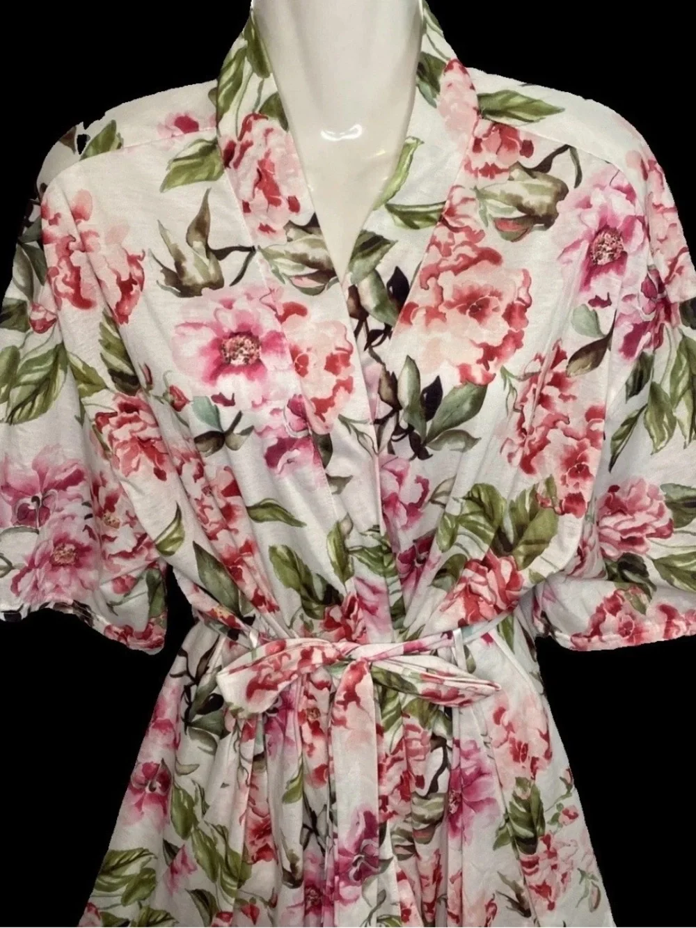 Show Me Your Mumu Pink Floral Kimono Robe O/S Coquette Regency Bridal
